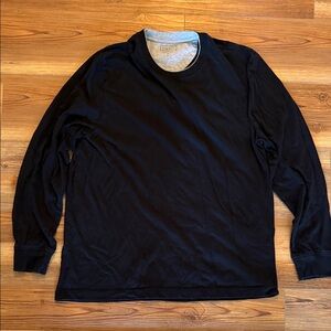 Club Room Black Long Sleeve Crewneck Shirt